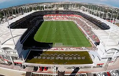 Arena DMX smart LED lighting upgrade for a football stadium