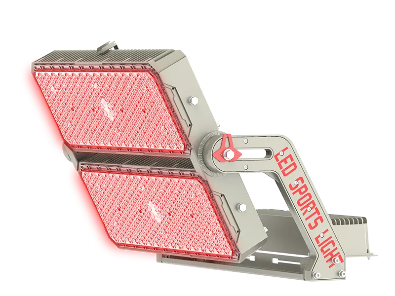 G23 1800W RGBW LED stadium light in red color mode