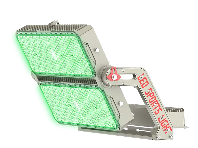 G23 1800W RGBW LED stadium light in green color mode