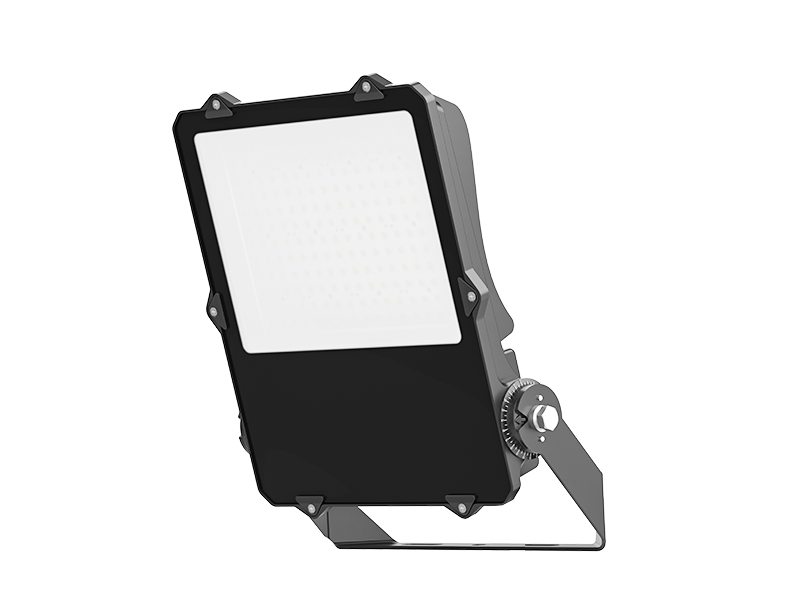 Black G7 Series LED flood light with diffused front cover