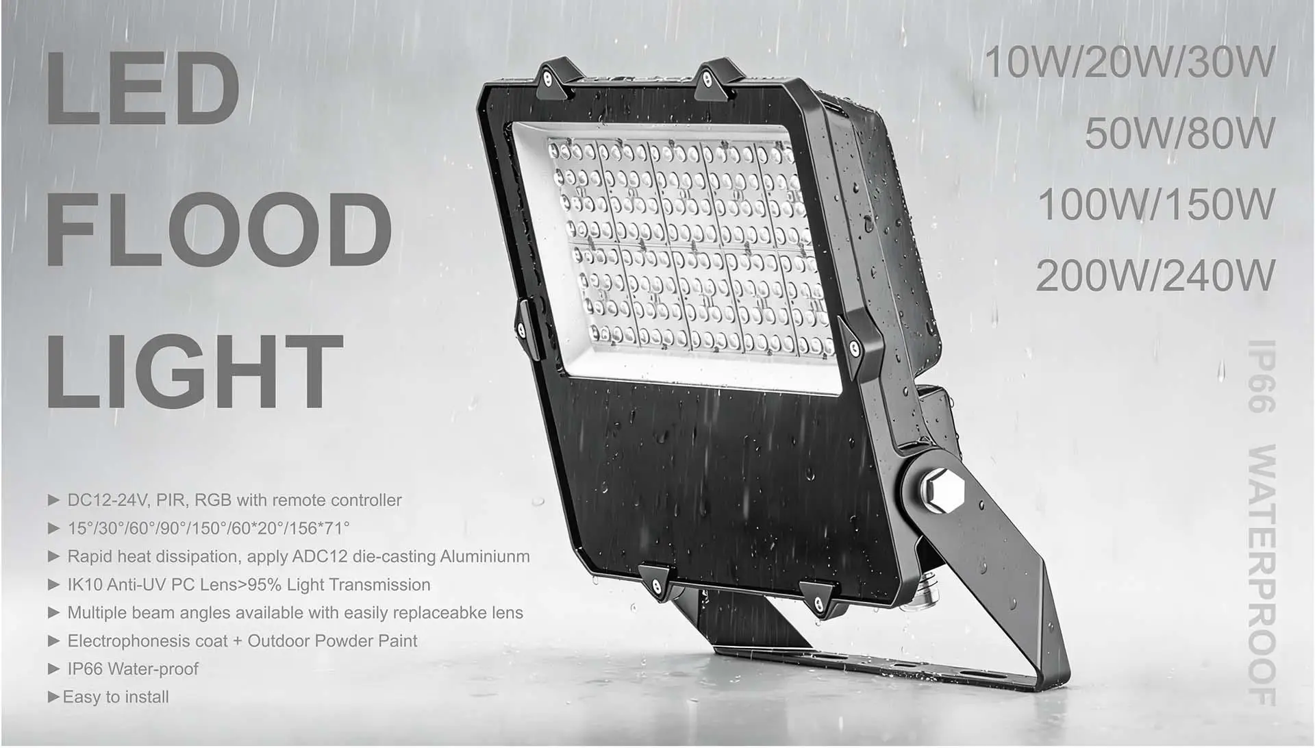 IP66 waterproof G8 Series LED flood light for outdoor lighting