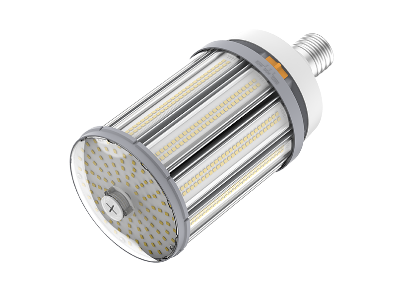 Angled view of G24 Series LED corn light with screw base