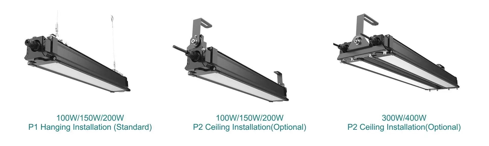 G4 LED linear high bay light power sizes and mounting configurations