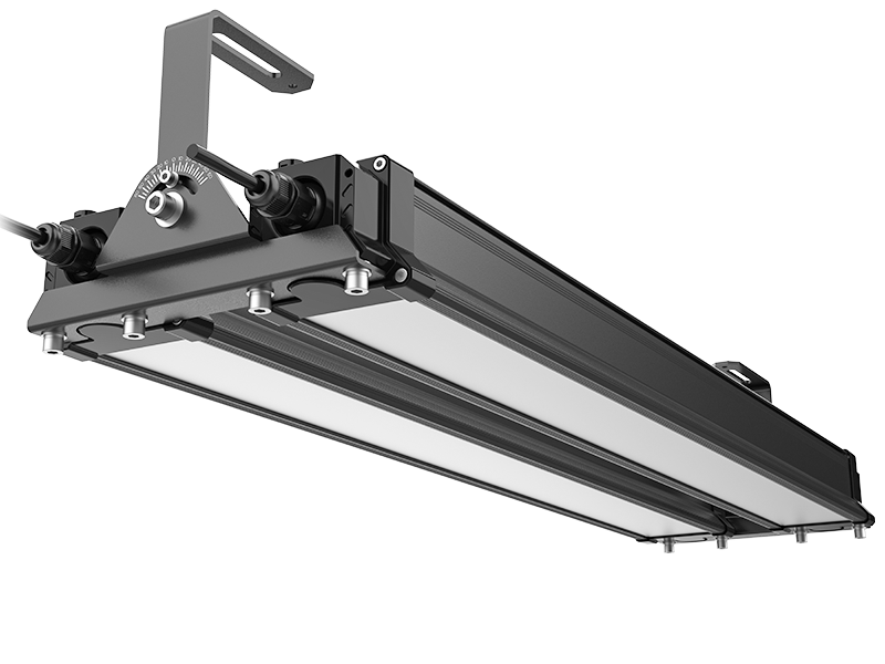 G4 400W dual-module LED linear high bay light with adjustable bracket