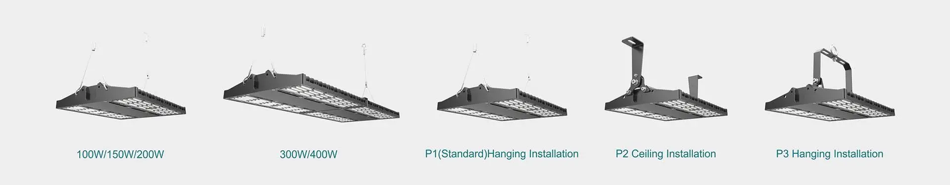 G4 LED linear high bay light power sizes and mounting options