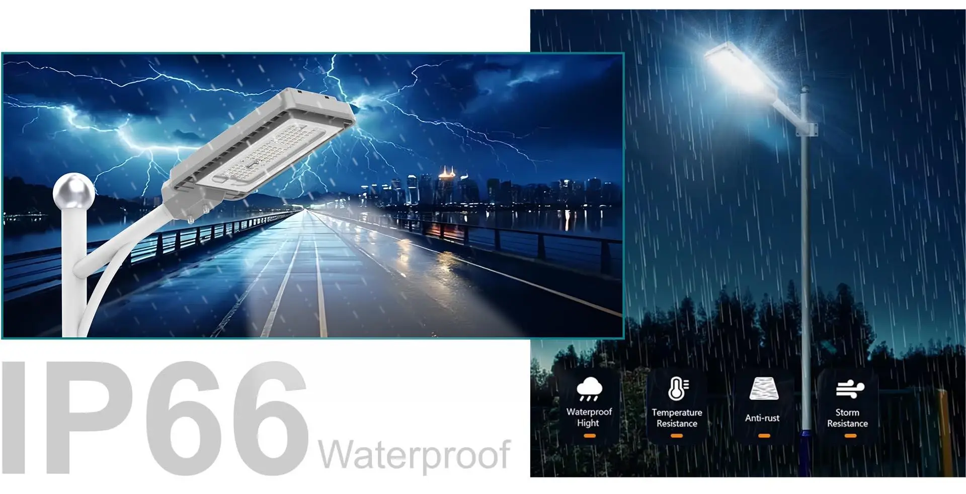 G22 IP66 weatherproof LED street light for roads and highways
