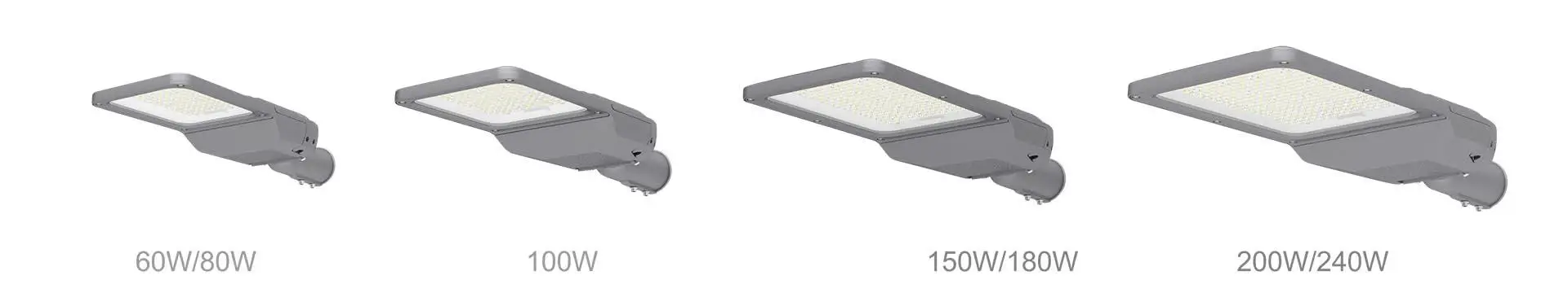 G24 Series LED street light models from 60W to 240W