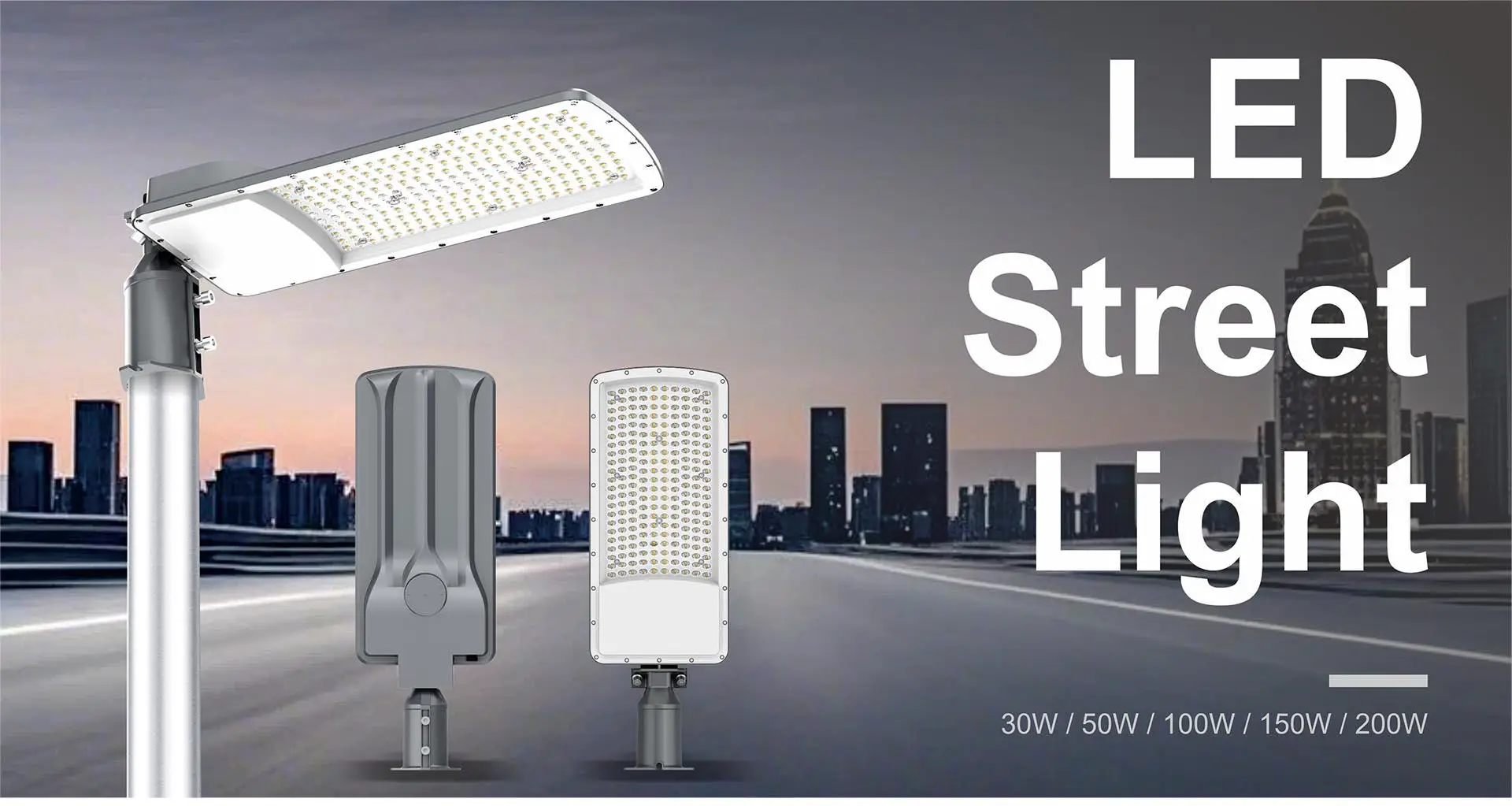 G27 Series 30W to 200W LED street lights for urban road lighting