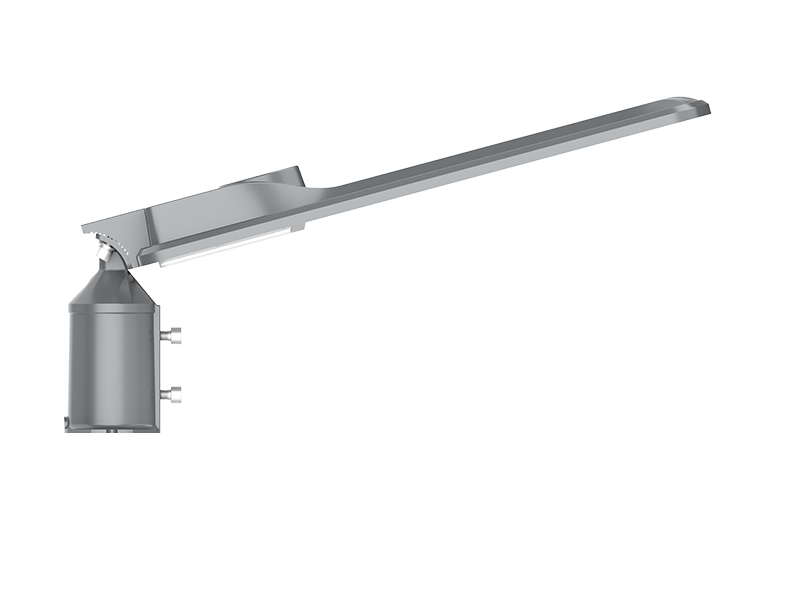 Side view of G27 corrosion-resistant LED street light for pole mounting