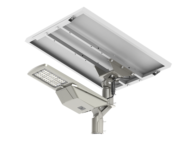 G2 240W split solar LED street light front angle view