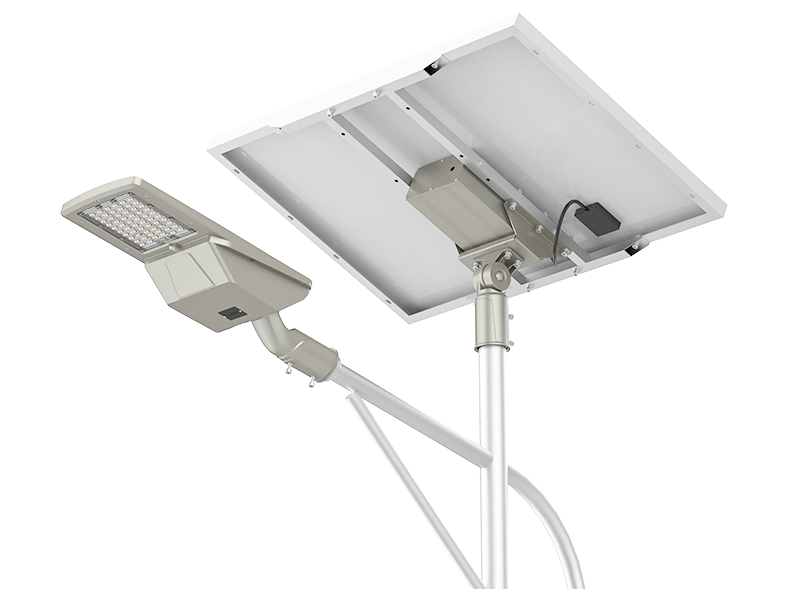 G2 All-in-Two solar LED street light arm-pole installation