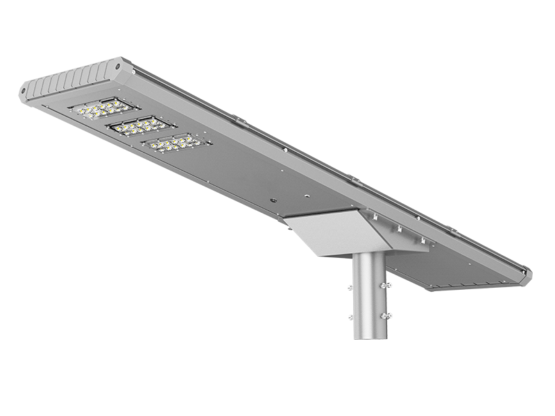 G3 120W all-in-one solar LED street light front angle view