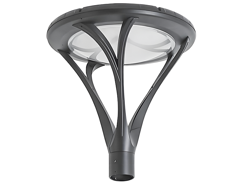 G31 IP66 solar LED garden post-top light underside view
