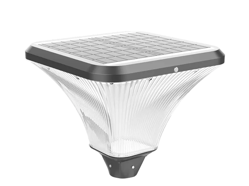 G33 25W all-in-one solar LED post top light with integrated panel