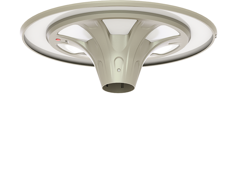 G5 all-in-one solar LED garden light full-cutoff underside view