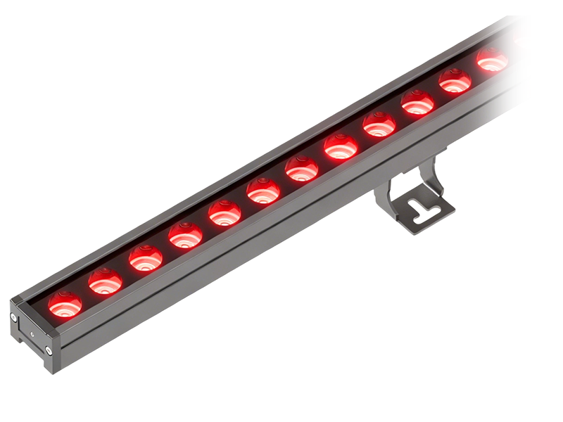 G11 DMX RGBW LED wall washer light displaying red color